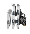 AXAGON NET CARD PCIE 250KBPS 4PORT/SP&LP PCEA-S4N 